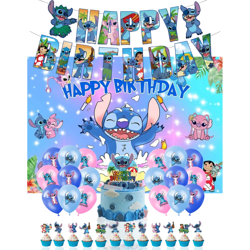 Stitch Themed Birthday Party Decor and Supplies