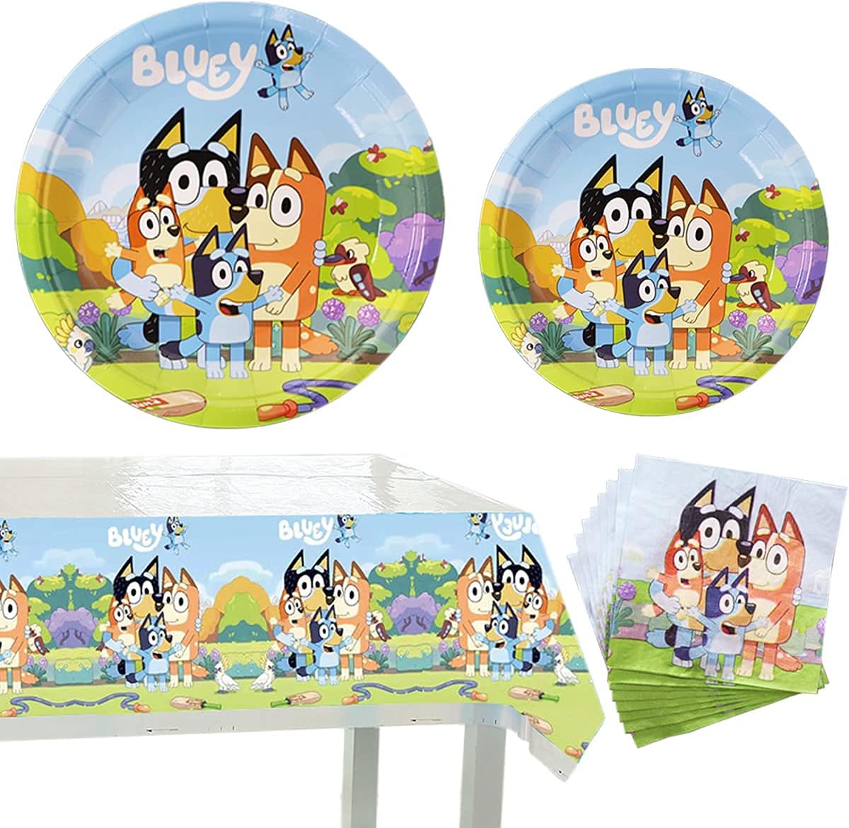 Bluey Themed Birthday Party Tableware