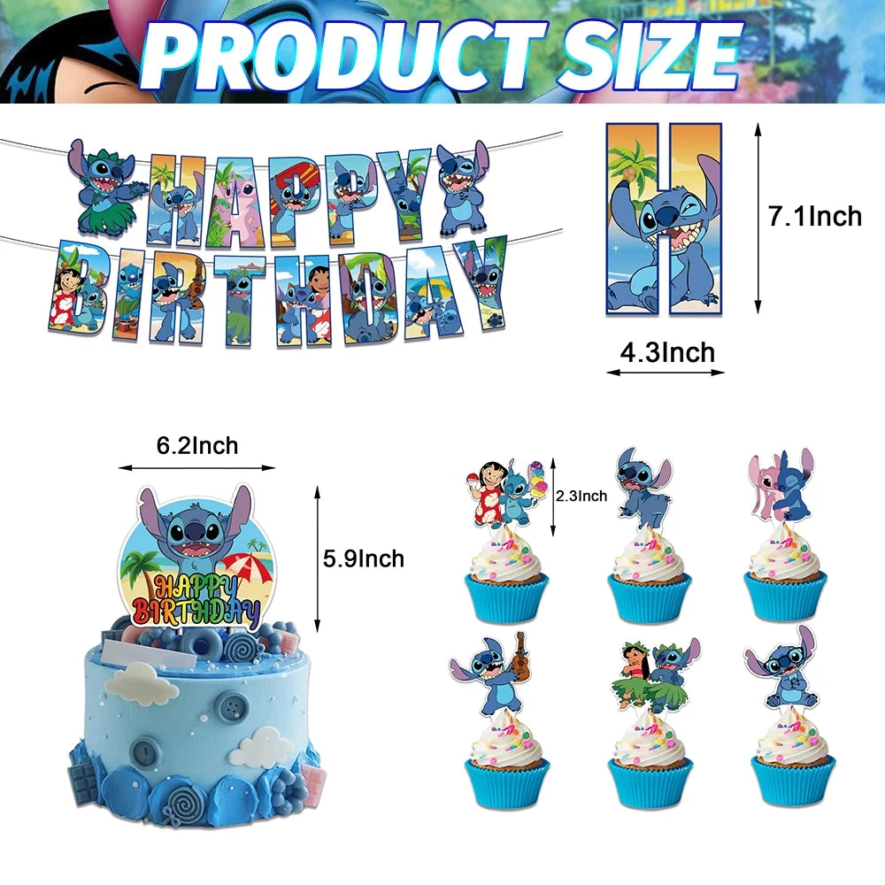 Stitch Themed Birthday Party Decor and Supplies